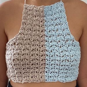 Handmade One of a Kind Crochet Wrap Top
